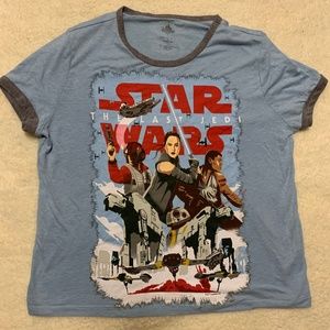 Disney | XL Light Blue Star Wars Ringer Tee